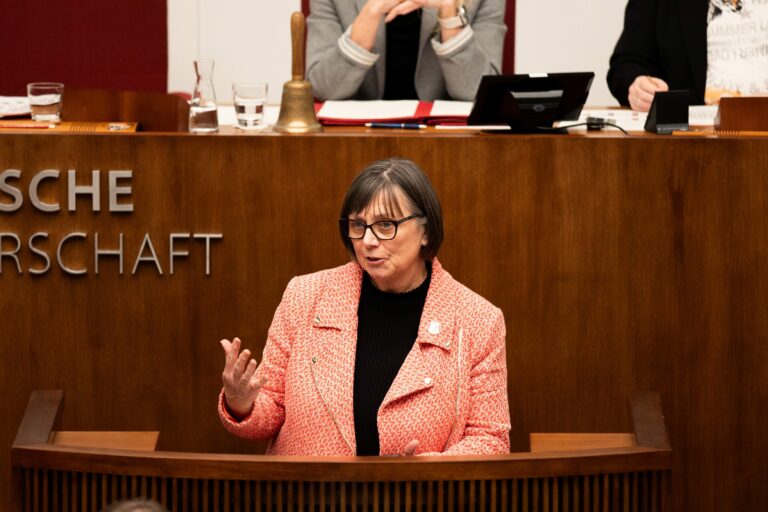 Ute Reimers-Bruns bei einer Rede im Parlament